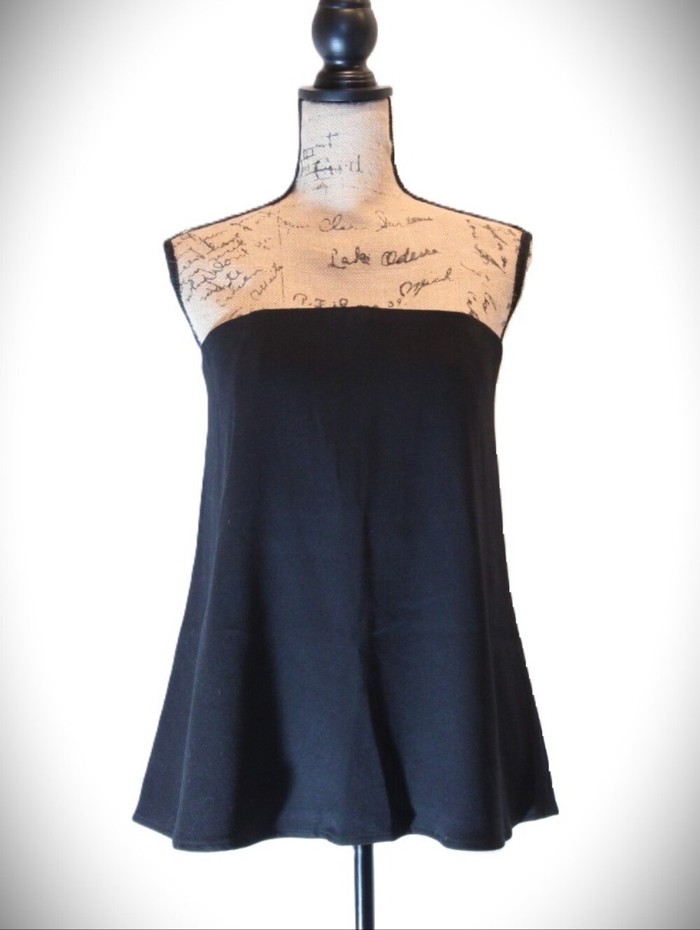 Tuckernuck Black Strapless Flare Women's Top